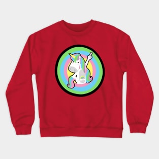 Rainbow unicorn (black stroke) Crewneck Sweatshirt